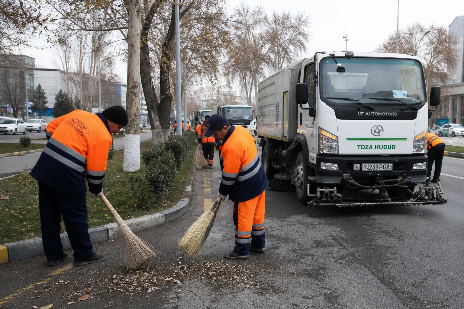 Работа городской коммунальной службы